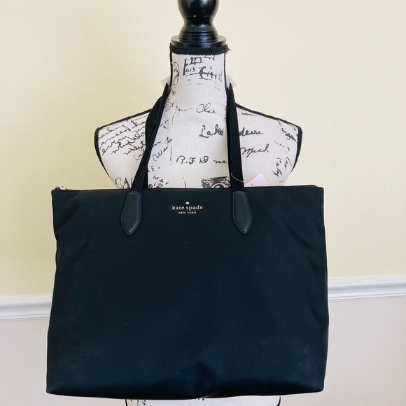 HP 🎉NWT KATE SPADE BLACK MEL PACKABLE TOTE BAG - Picture 12 of 13